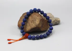 Lapislazuli Bracelet with Carnelian Guru Beads