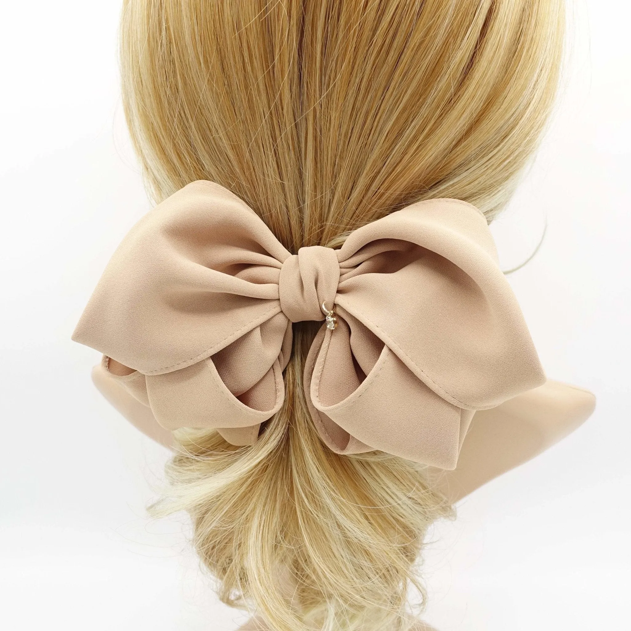 layered volume hair bow pretty women hair barrette