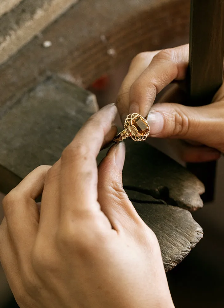 Leonis citrine ring 14k gold