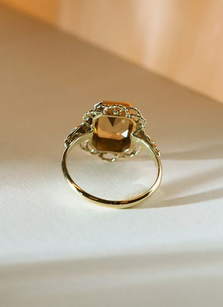 Leonis citrine ring 14k gold