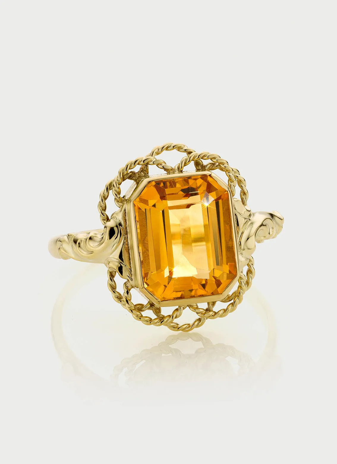 Leonis citrine ring 14k gold