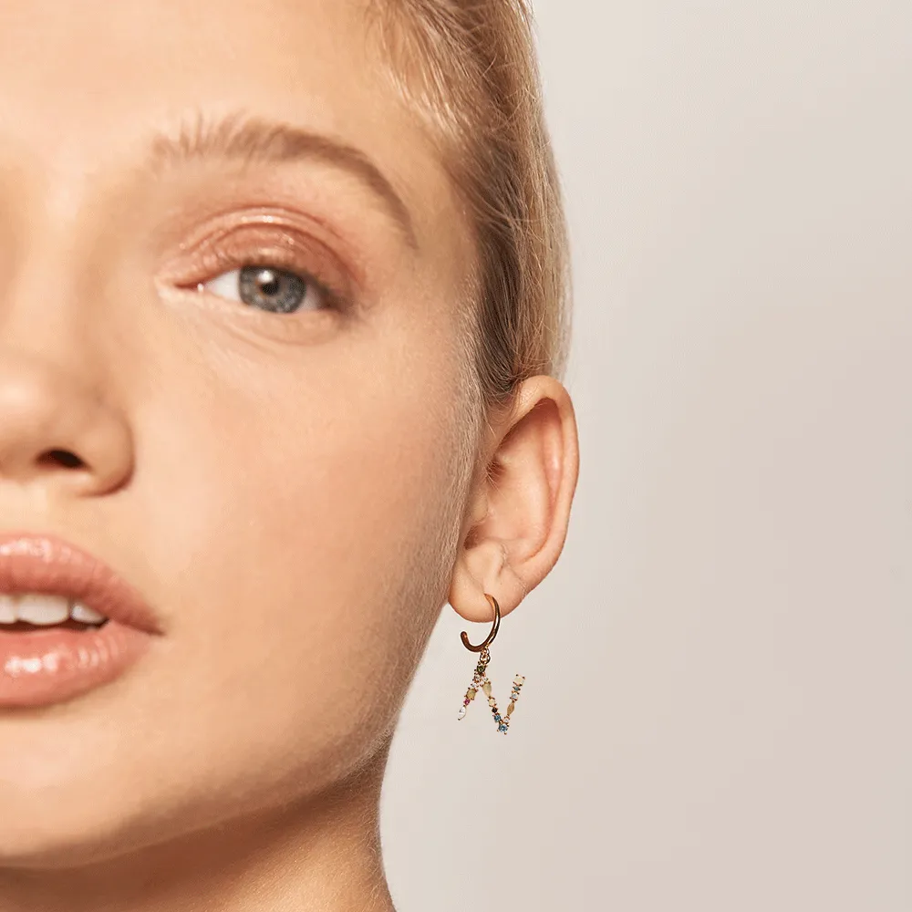 Letter N Earrings