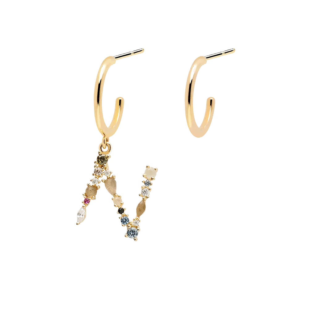 Letter N Earrings