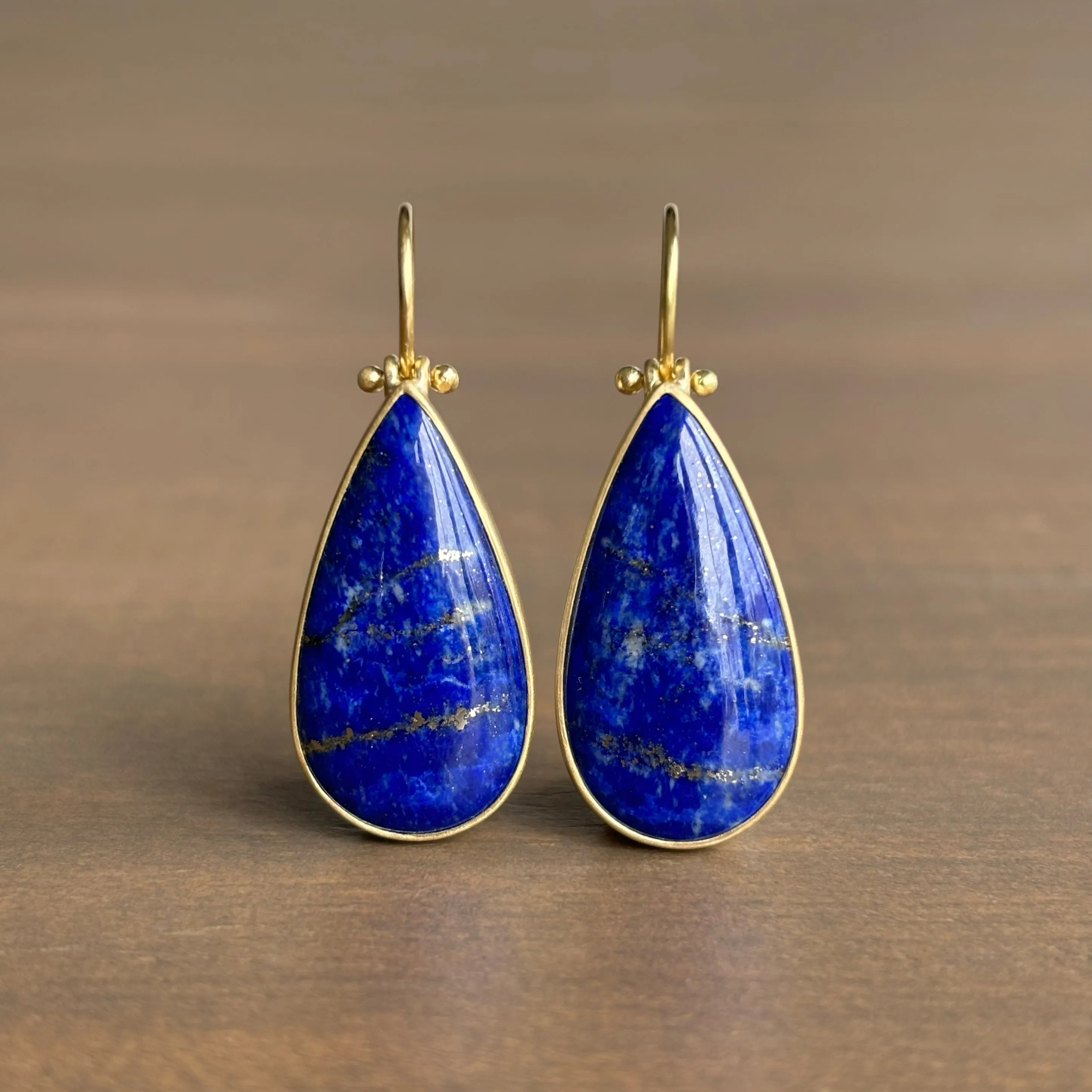 Long Lapis Drop Earrings