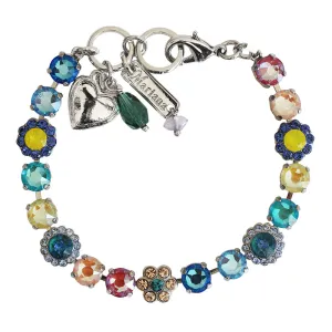 Mariana "Sun-Kissed Rainbow" Rhodium Plated Must-Have Blossom Crystal Bracelet, 4173/3 168-1ro