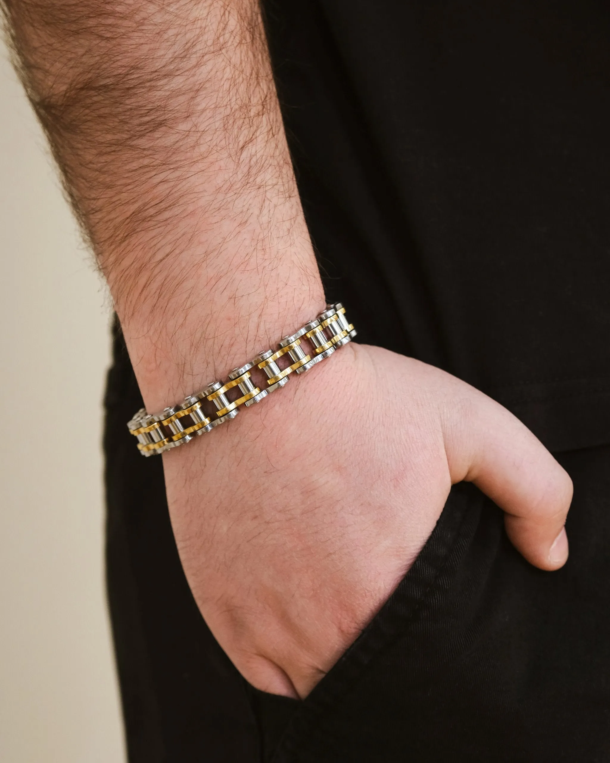 Men's Bolt Chain Watch Band Bracelet