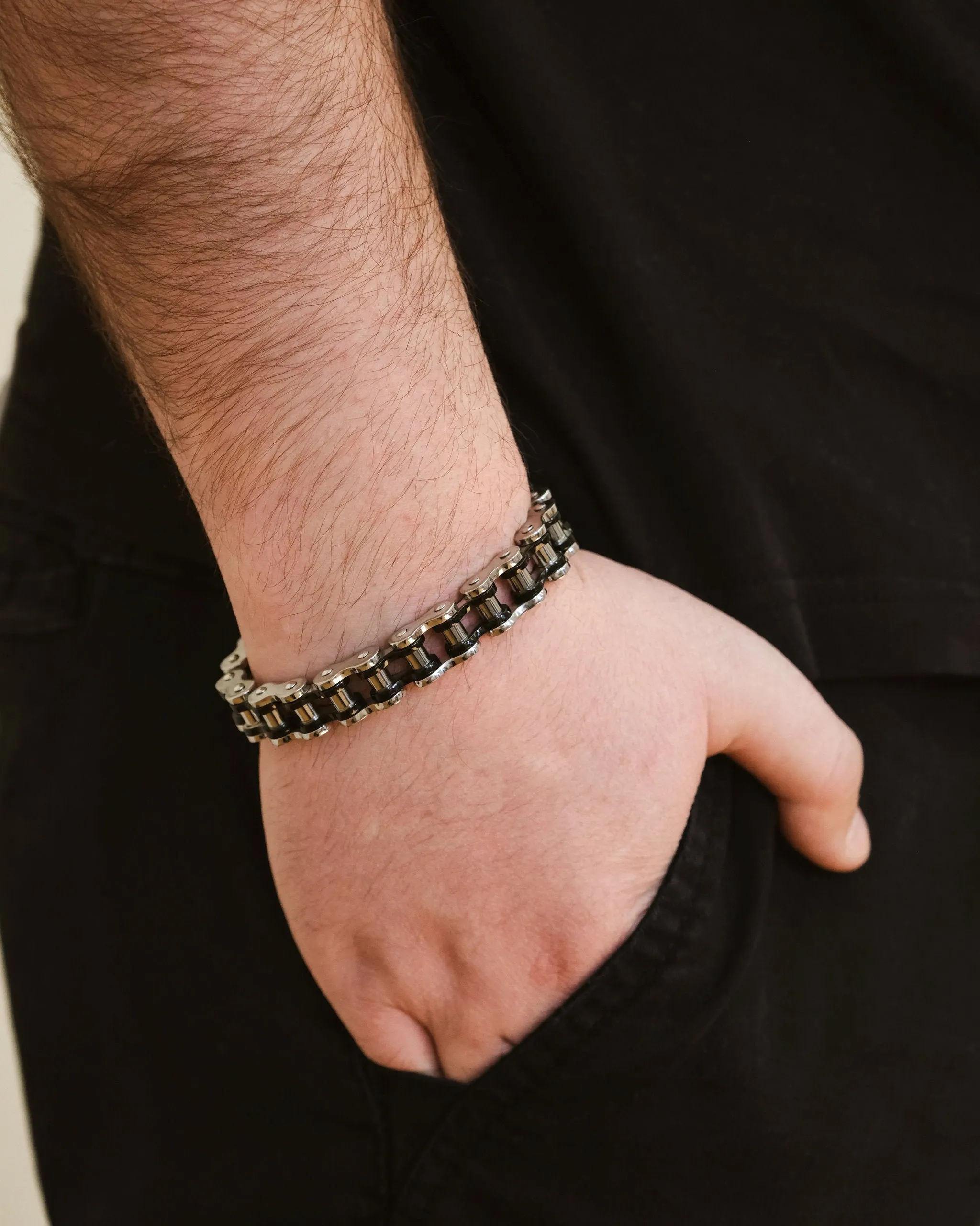 Men's Bolt Chain Watch Band Bracelet