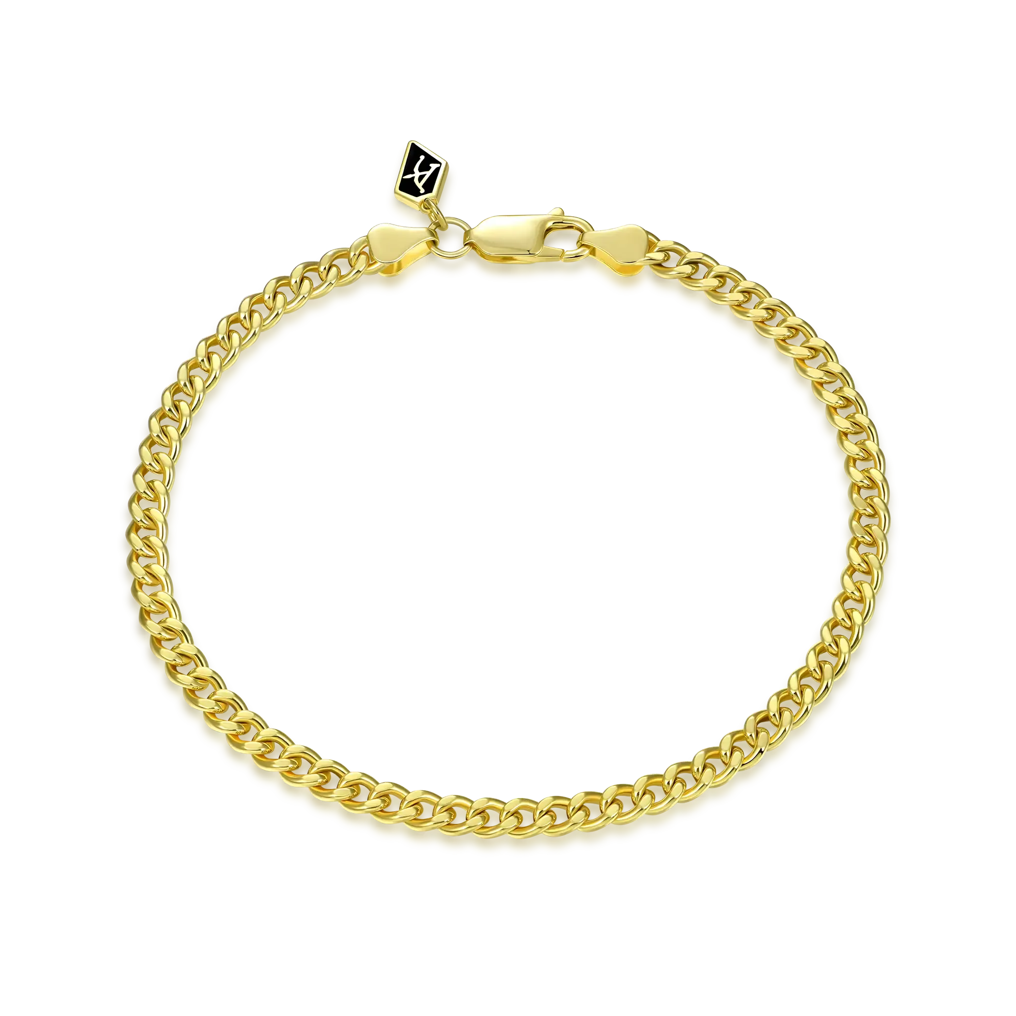 Miami Micro Cuban Curb Bracelet - Yellow Gold