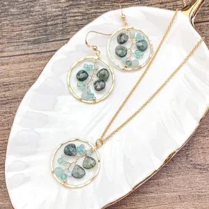 Moss Aquamarine Filigree Jewelry