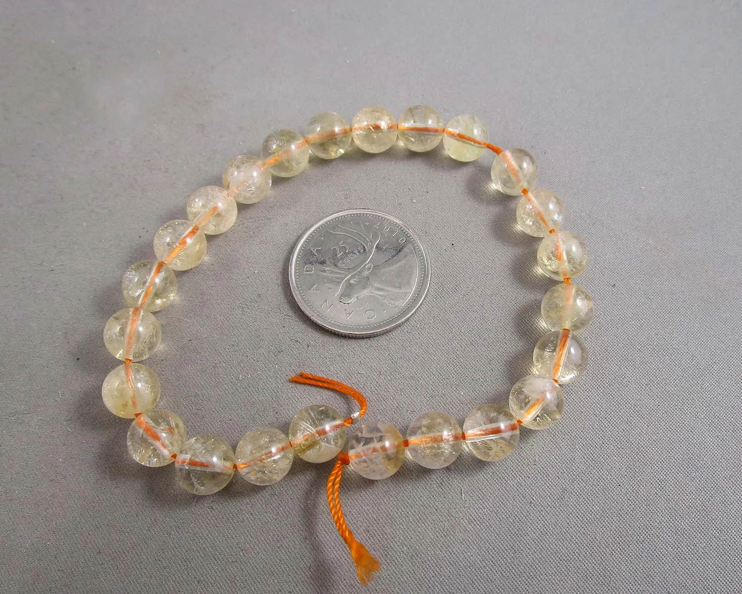 Natural Citrine Round Beads 8mm (C135)