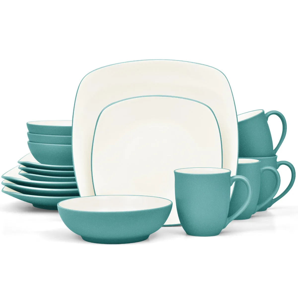 Noritake Turquoise Colorwave Square Dinnerware Set