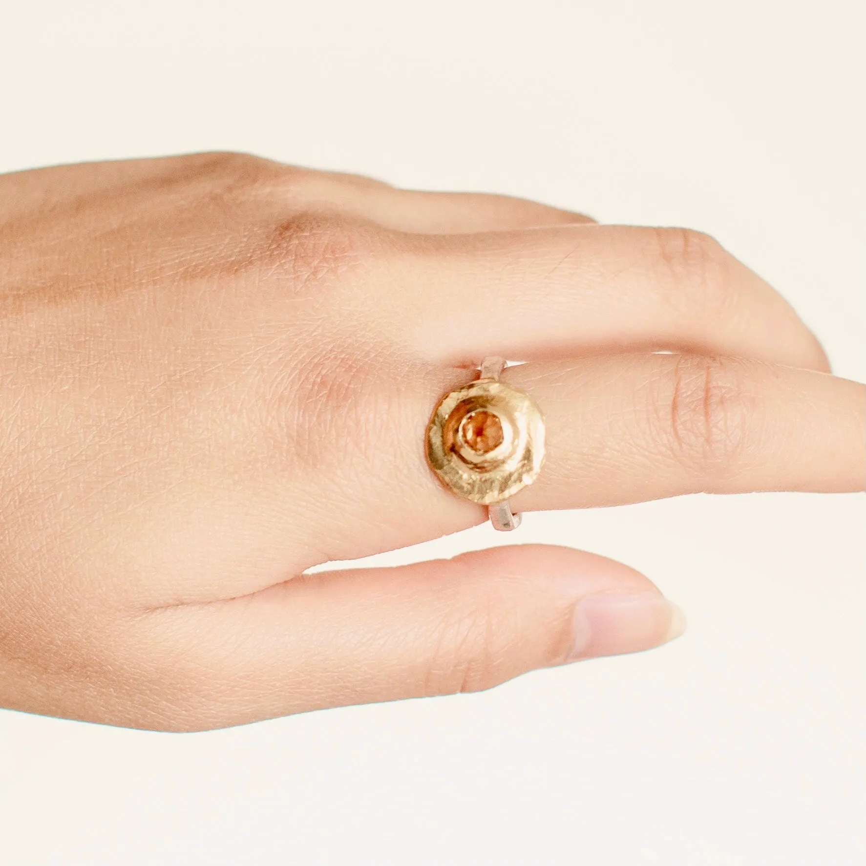 One Heart Citrine Ring