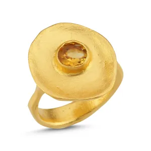 One Heart Citrine Ring