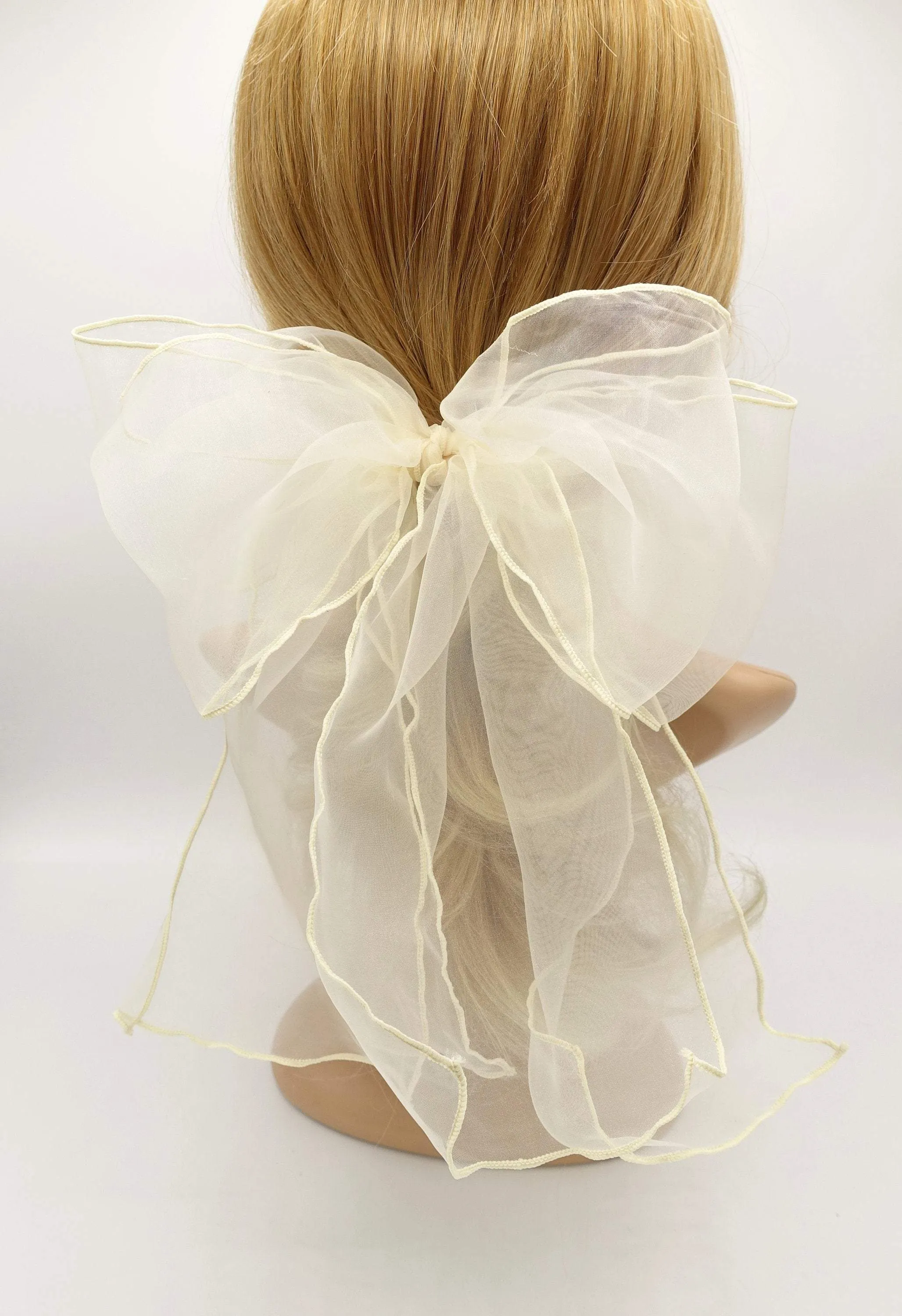 organza double layered bow for women