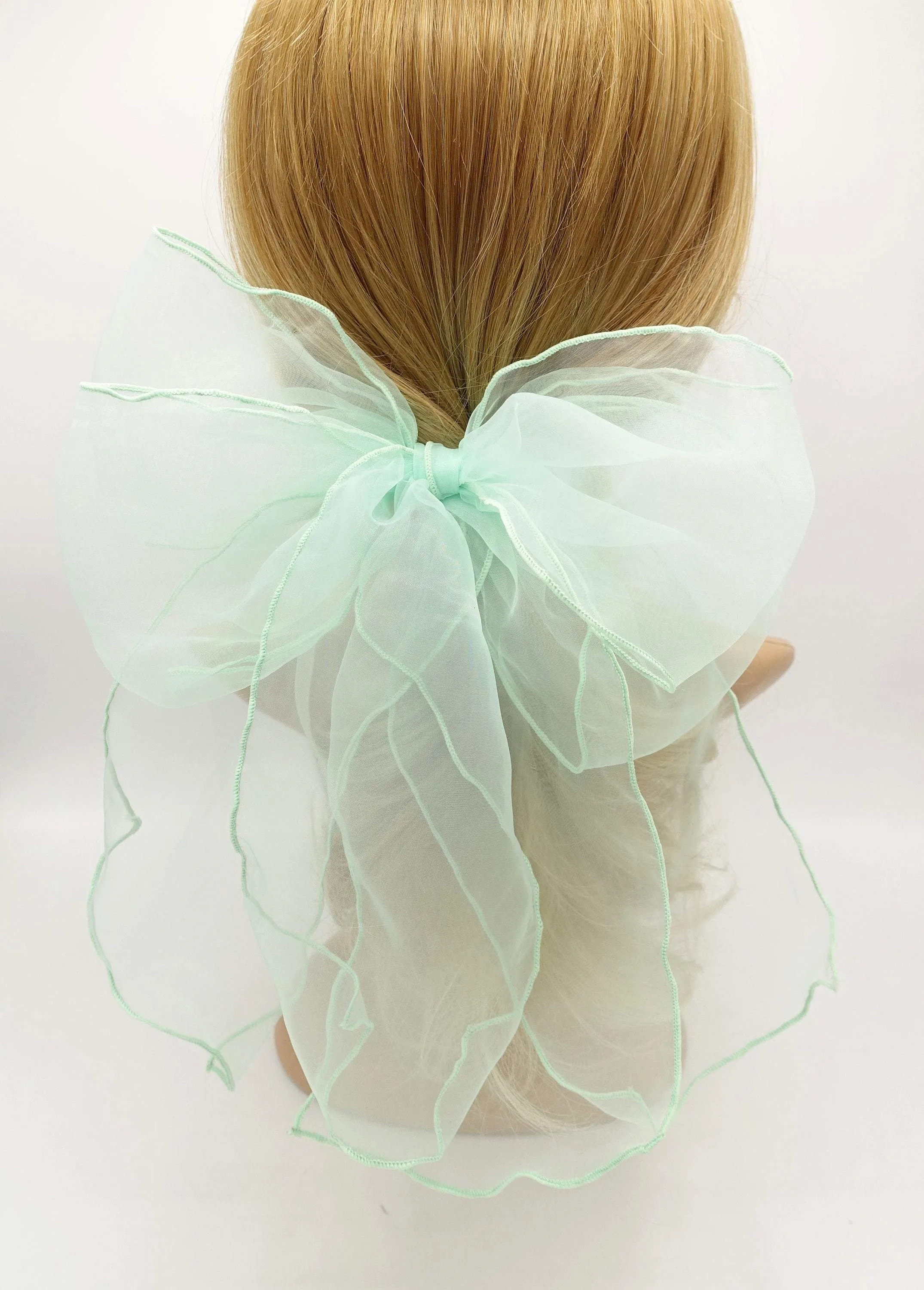 organza double layered bow for women