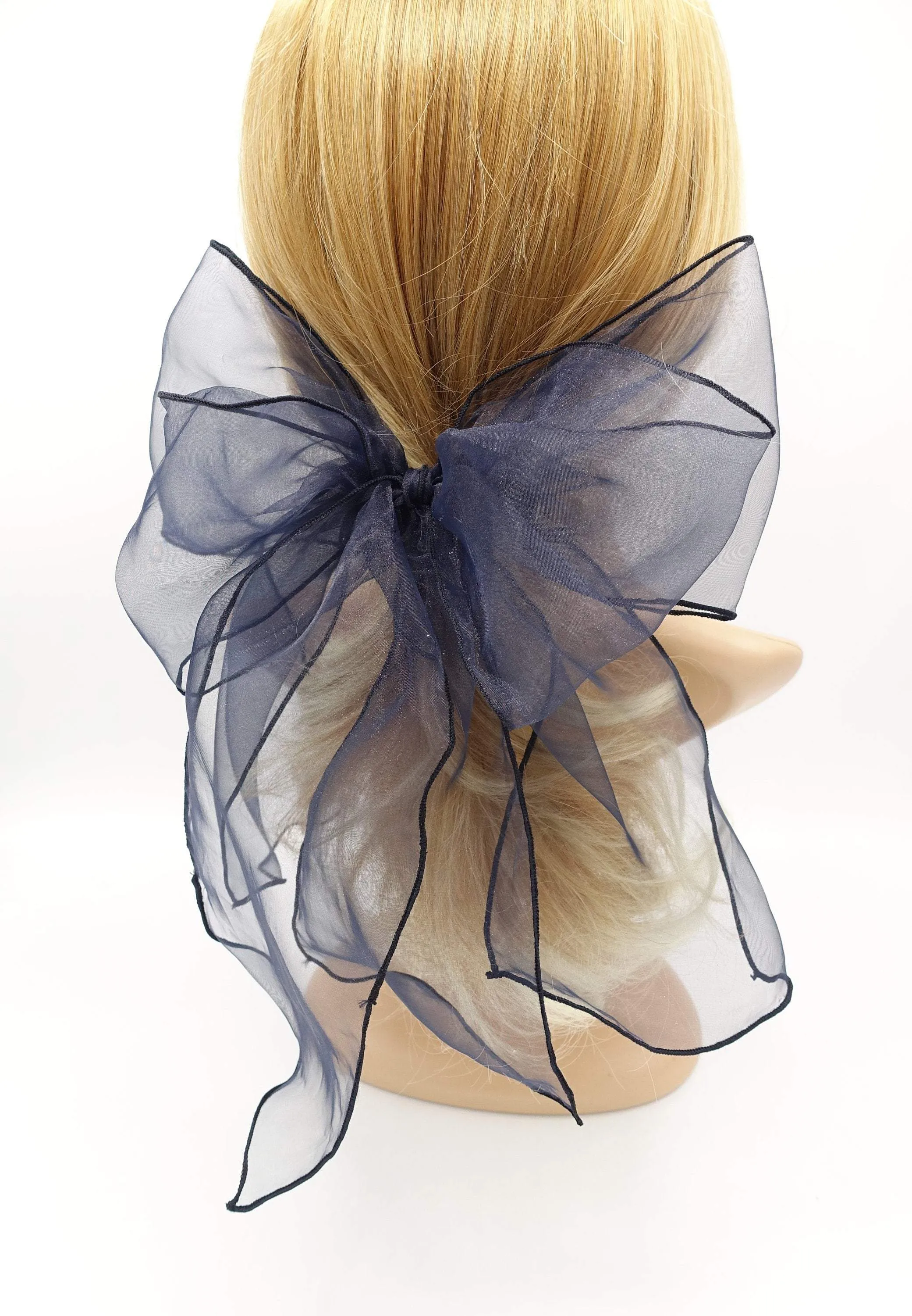 organza double layered bow for women