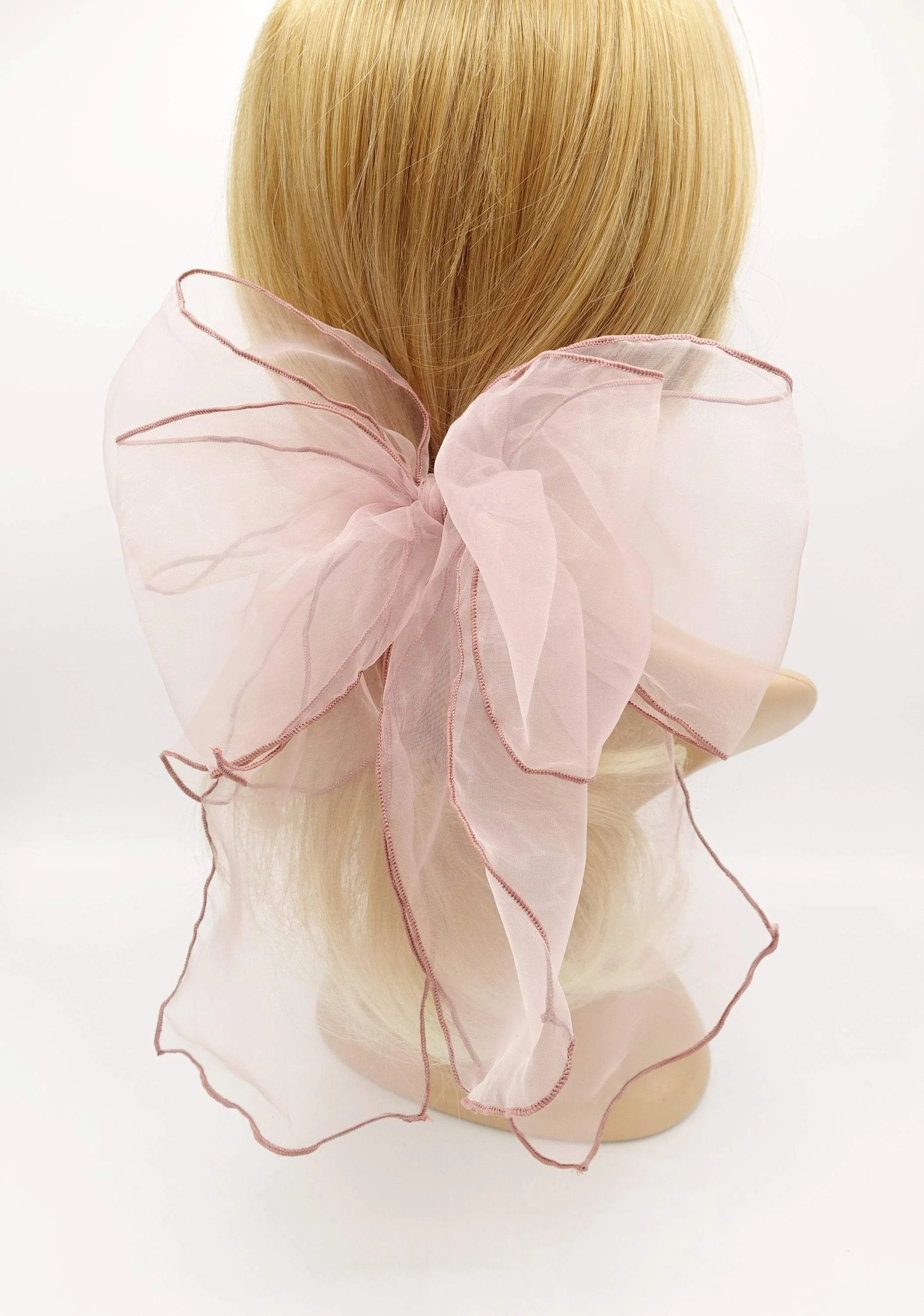 organza double layered bow for women