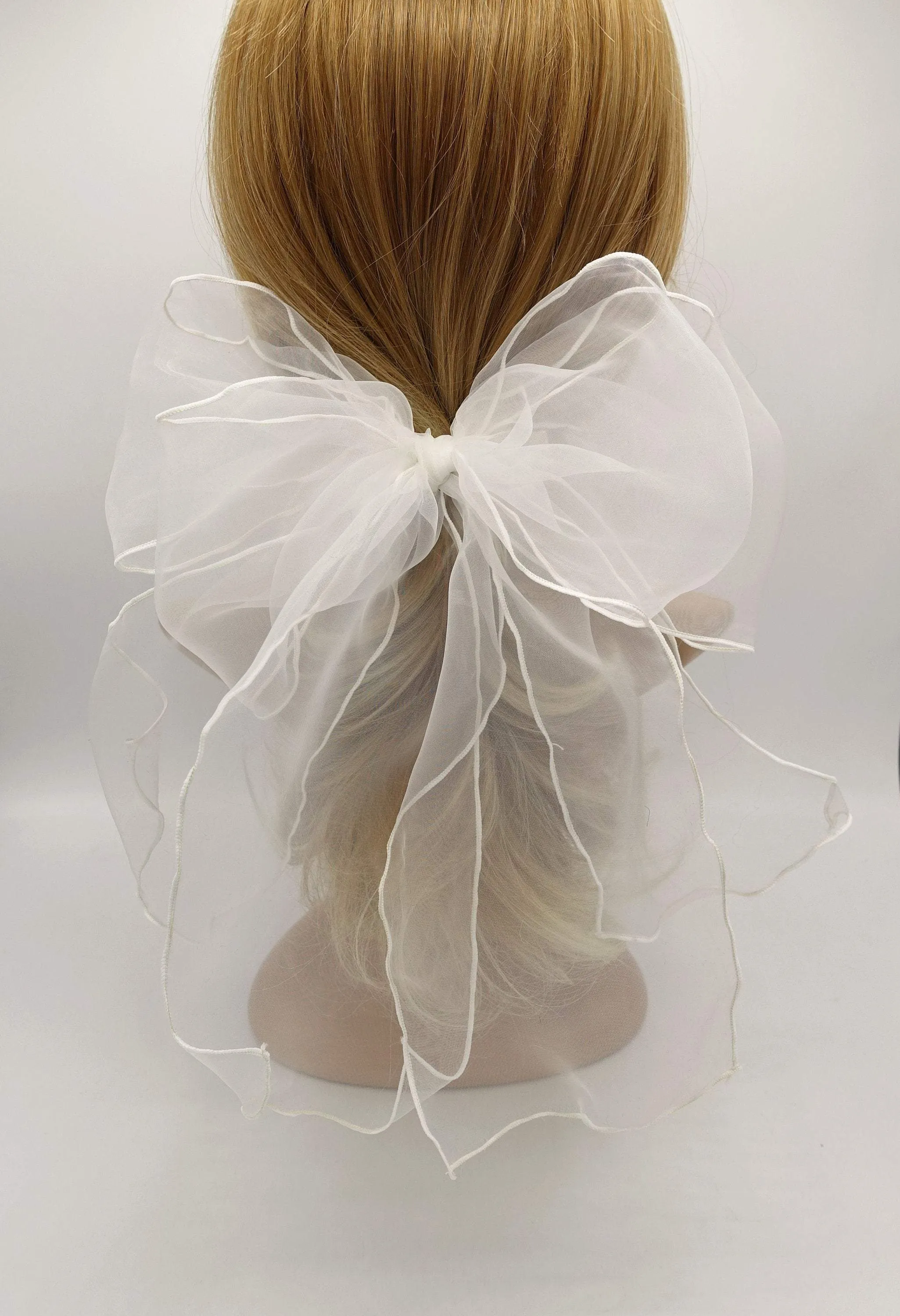 organza double layered bow for women