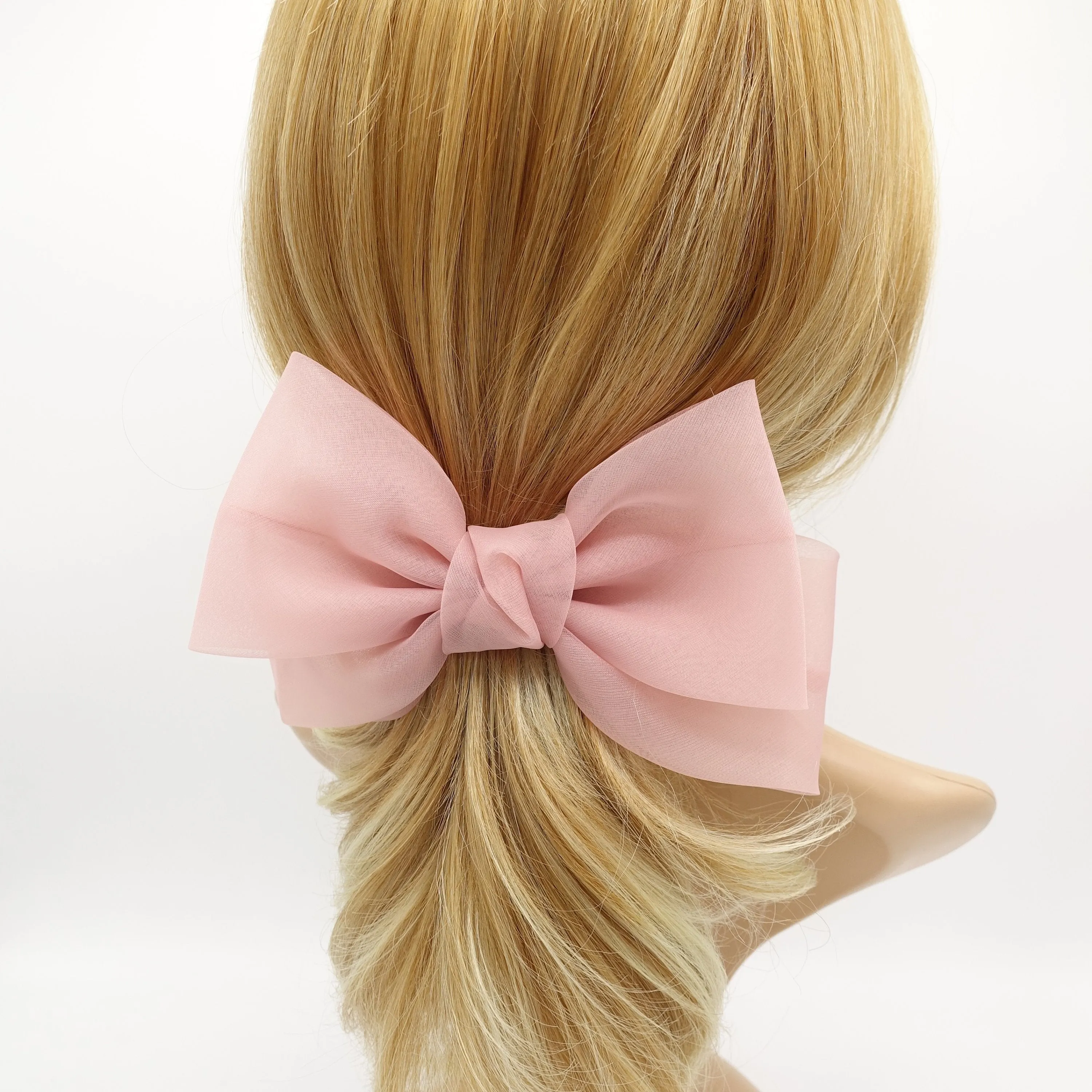 organza hair bow normal size hair accessory for women