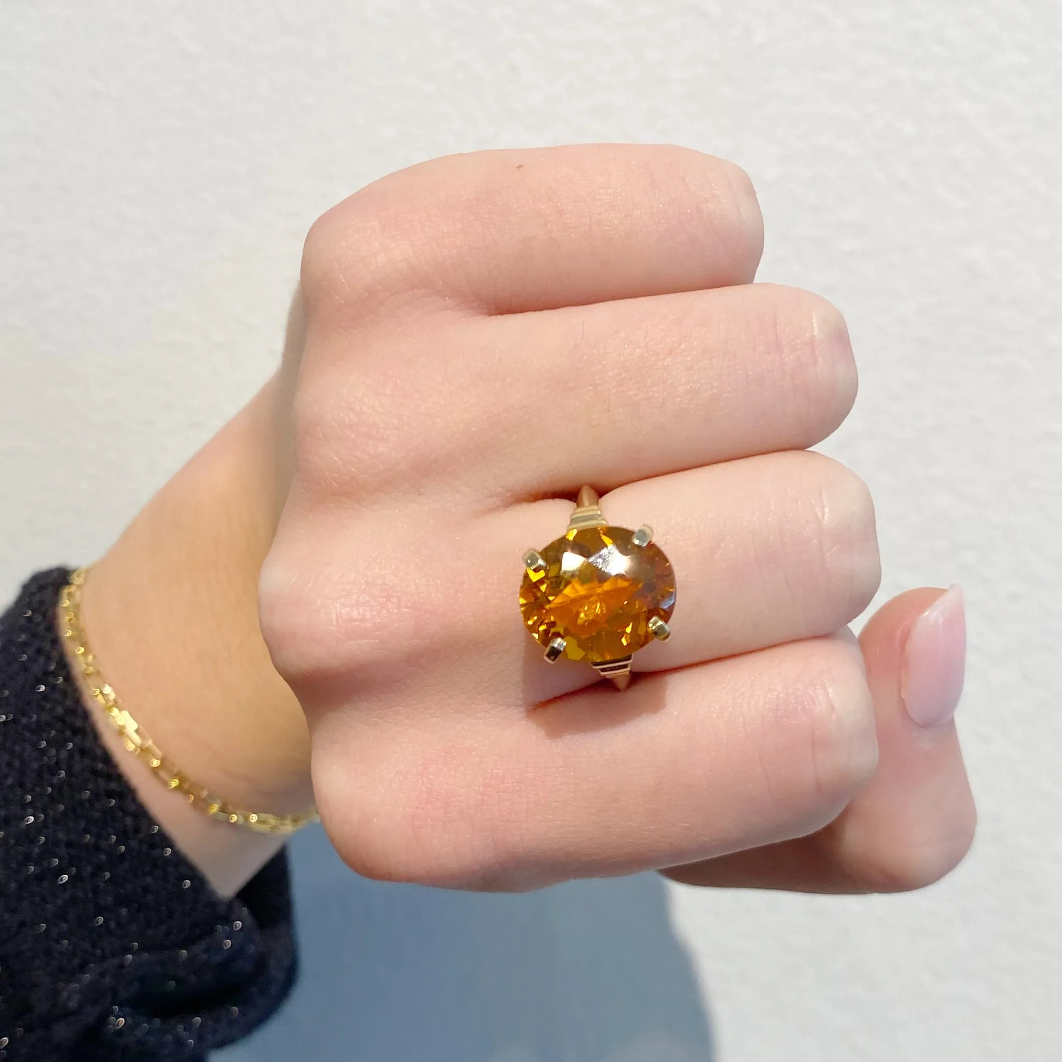 Oval Citrine Ring