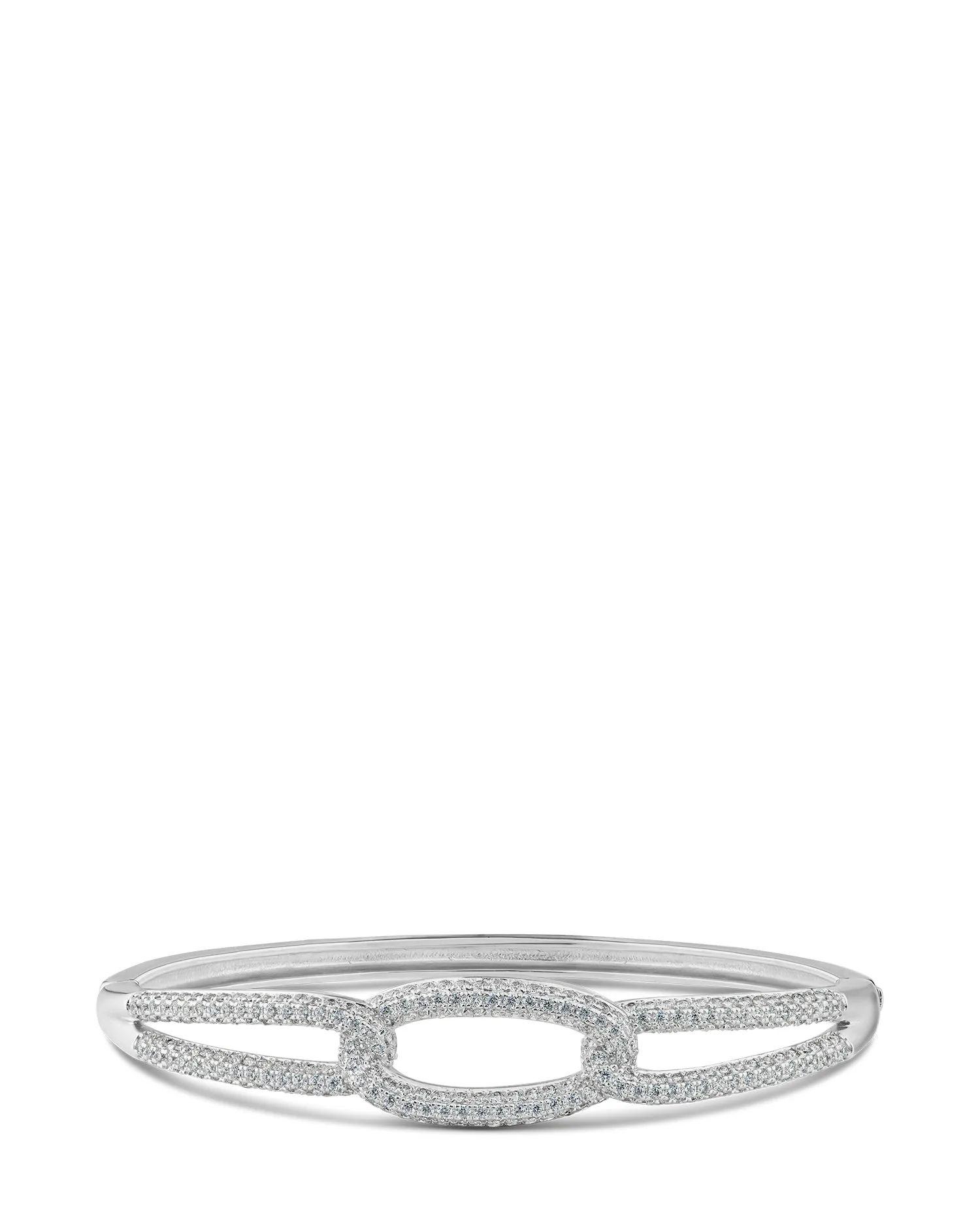 Pave Interlocking Chain Bracelet