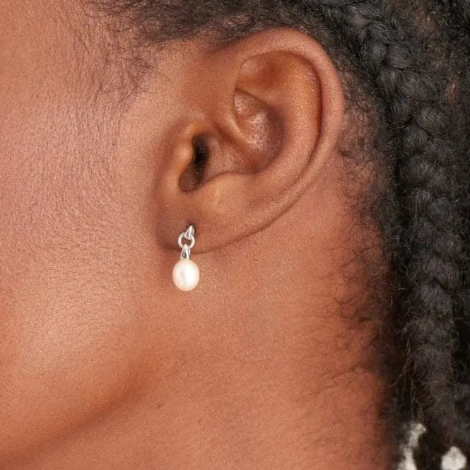 Pearl Drop Stud Earrings E043-02H