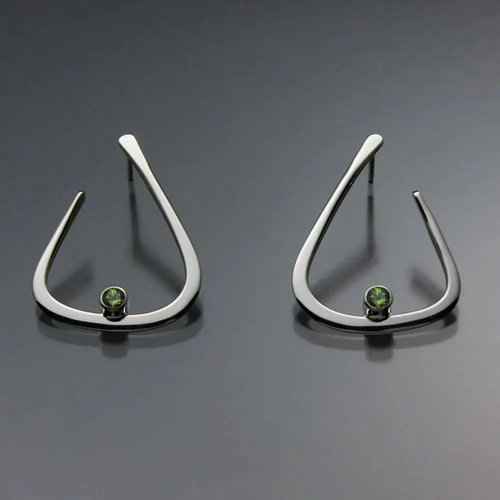 Peridot Earrings EAR040SMSSPR Sterling Silver or 14K Gold by John Tzelepis Jewelry