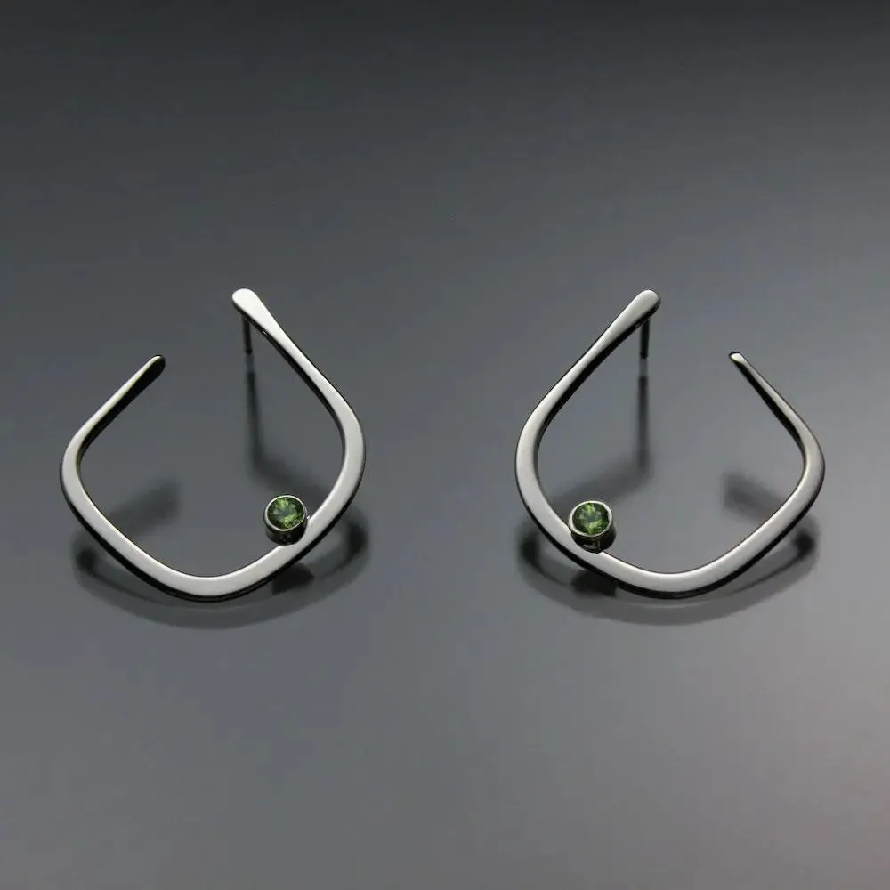 Peridot Earrings EAR050SSPR Sterling Silver or 14K Gold by John Tzelepis Jewelry