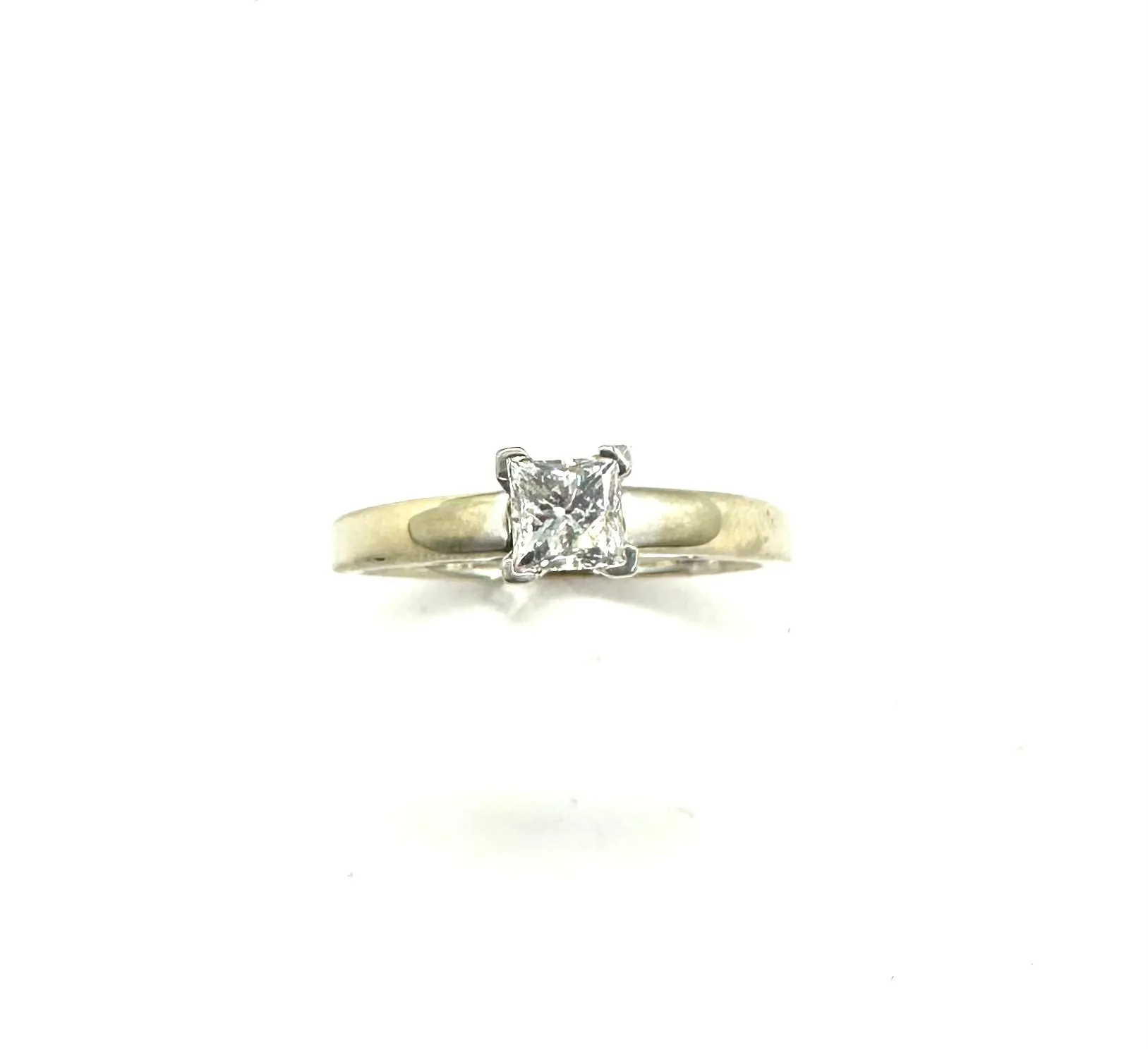 Princess Cut 40 PTW Cathedral Set Diamond Ring