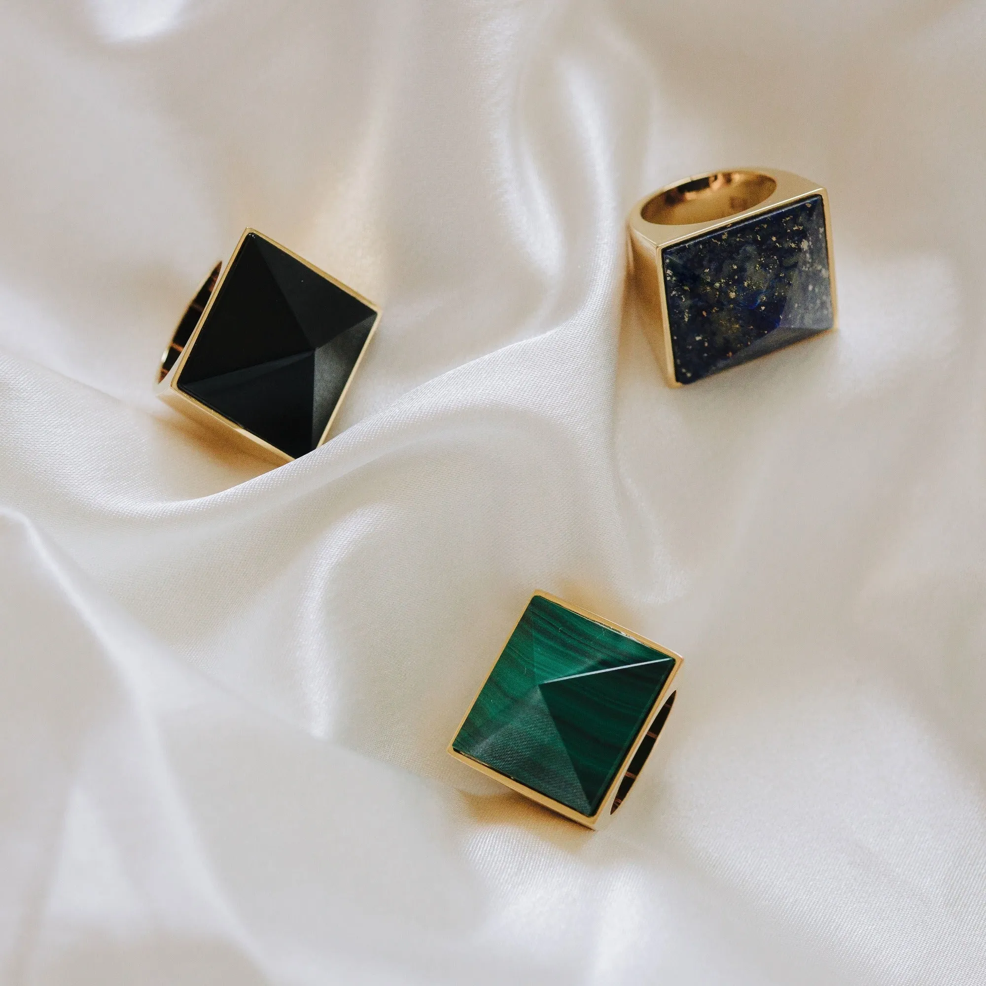 Pyramid Ring - Malachite Grande