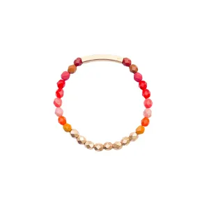 Red Ombre Beaded Bracelet