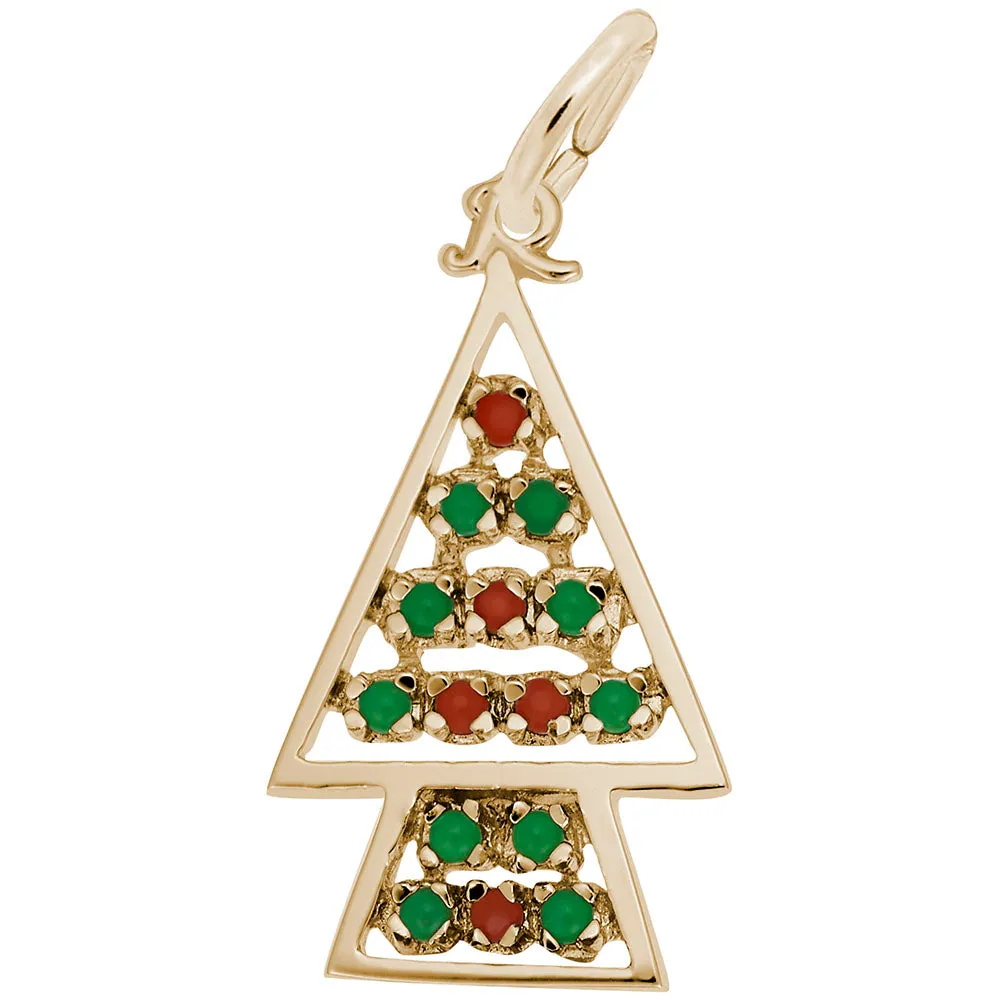 Rembrandt Charms - Beaded Christmas Tree Charm - 8187