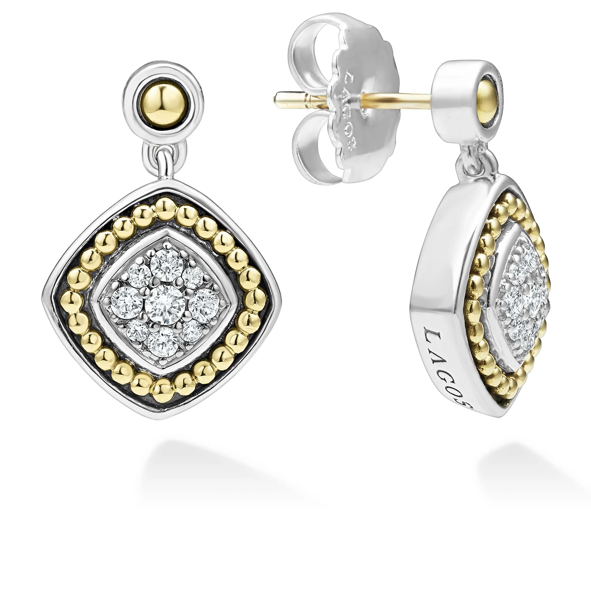 Rittenhouse Two-Tone Diamond Drop Earrings