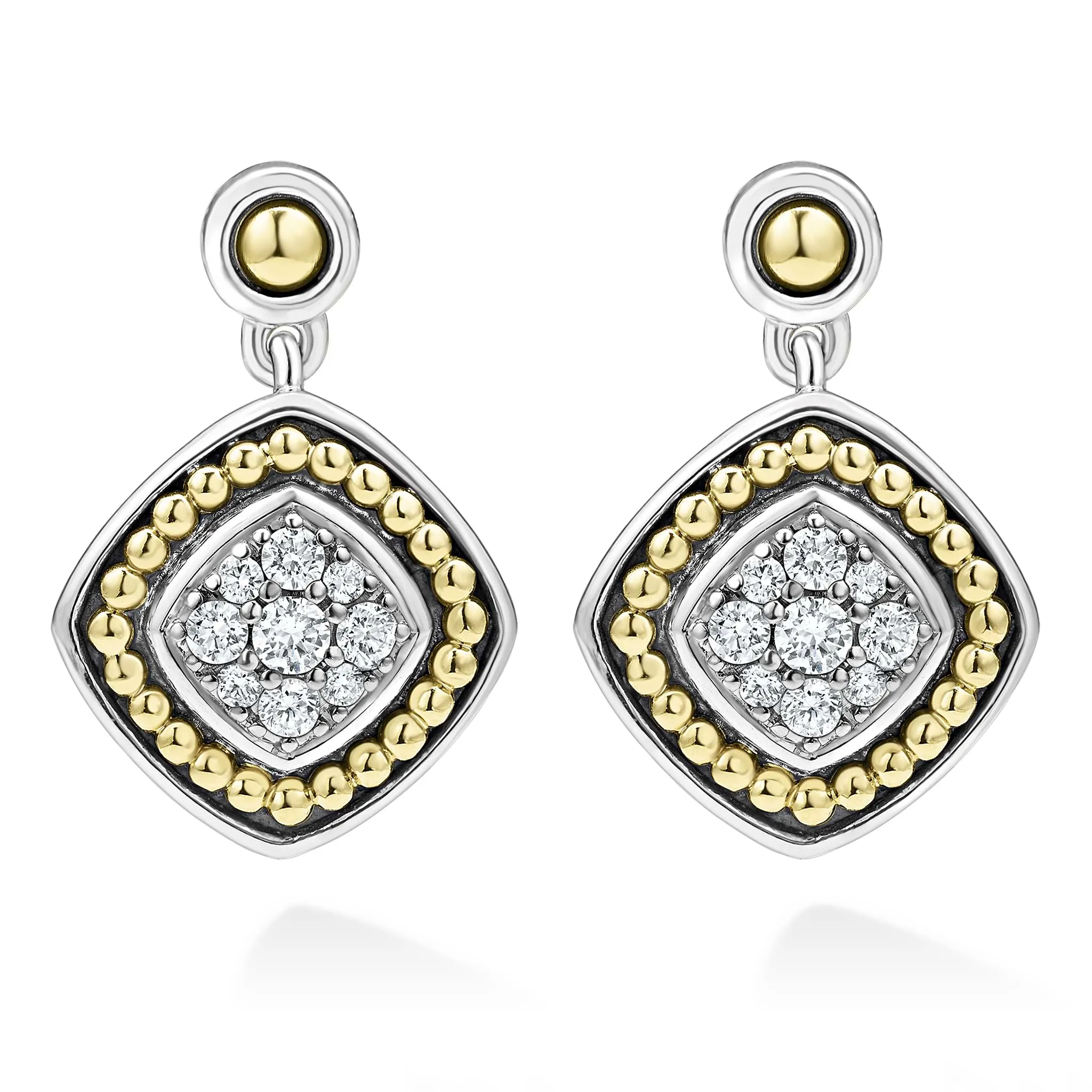 Rittenhouse Two-Tone Diamond Drop Earrings