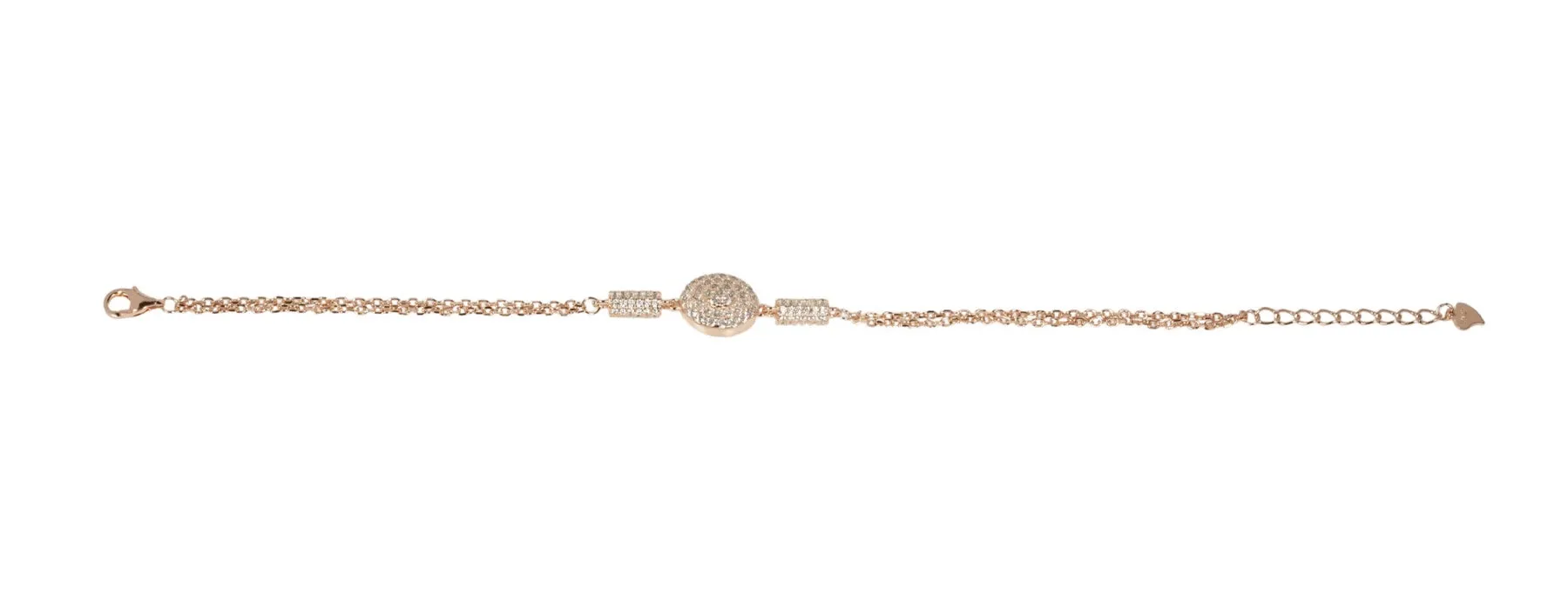 Rose gold zircon studded bracelet