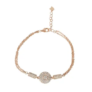 Rose gold zircon studded bracelet