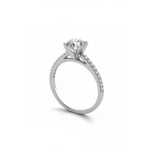 S Kashi & Sons Side Stone Engagement Ring EN7442WG