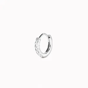 Silver Huggie Hoop Earring - Eva (single)