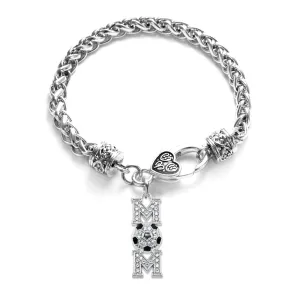 Silver Soccer Mom Charm Braided Bracelet