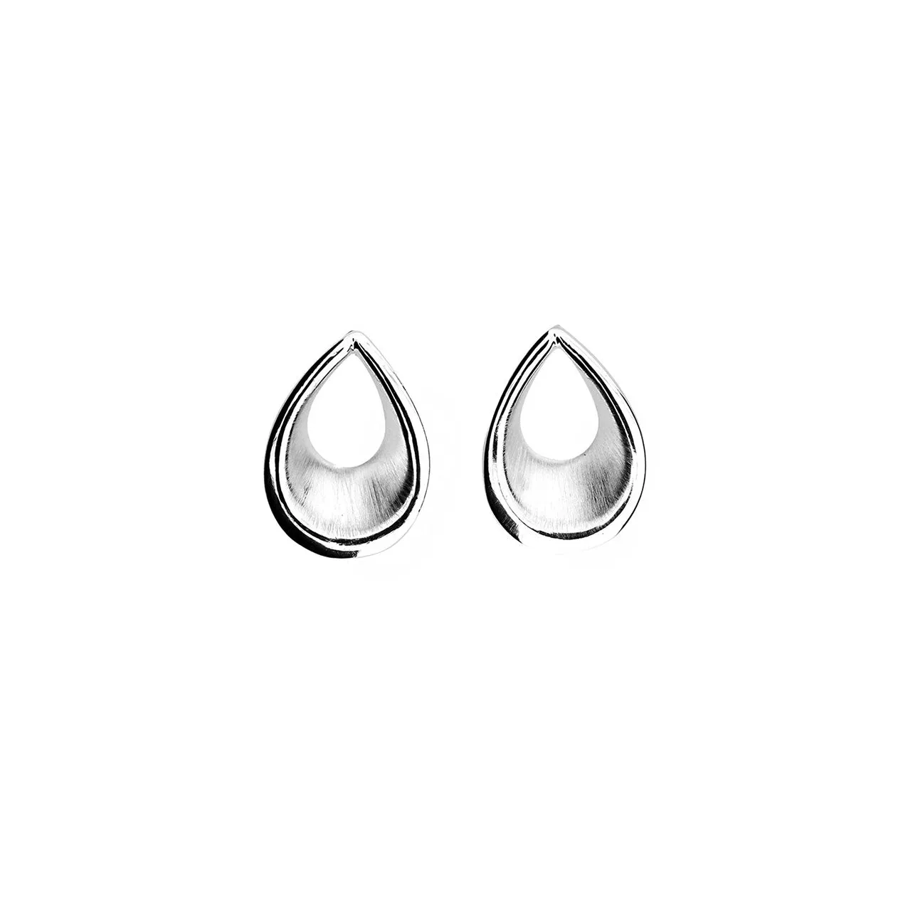 Silver Teardrop Studs