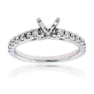 Simple Cathedral .50ctw Semi Mount Diamond Ring