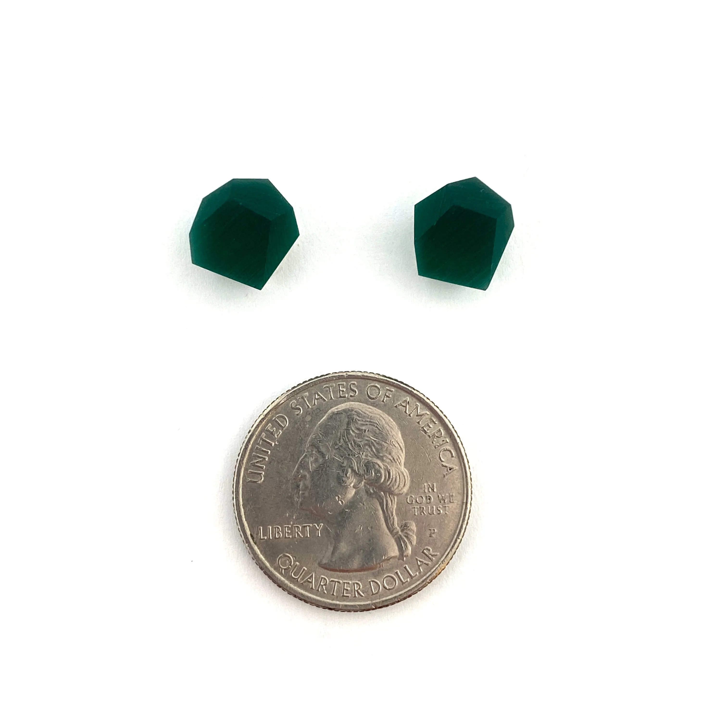 Small Green Crystal Studs