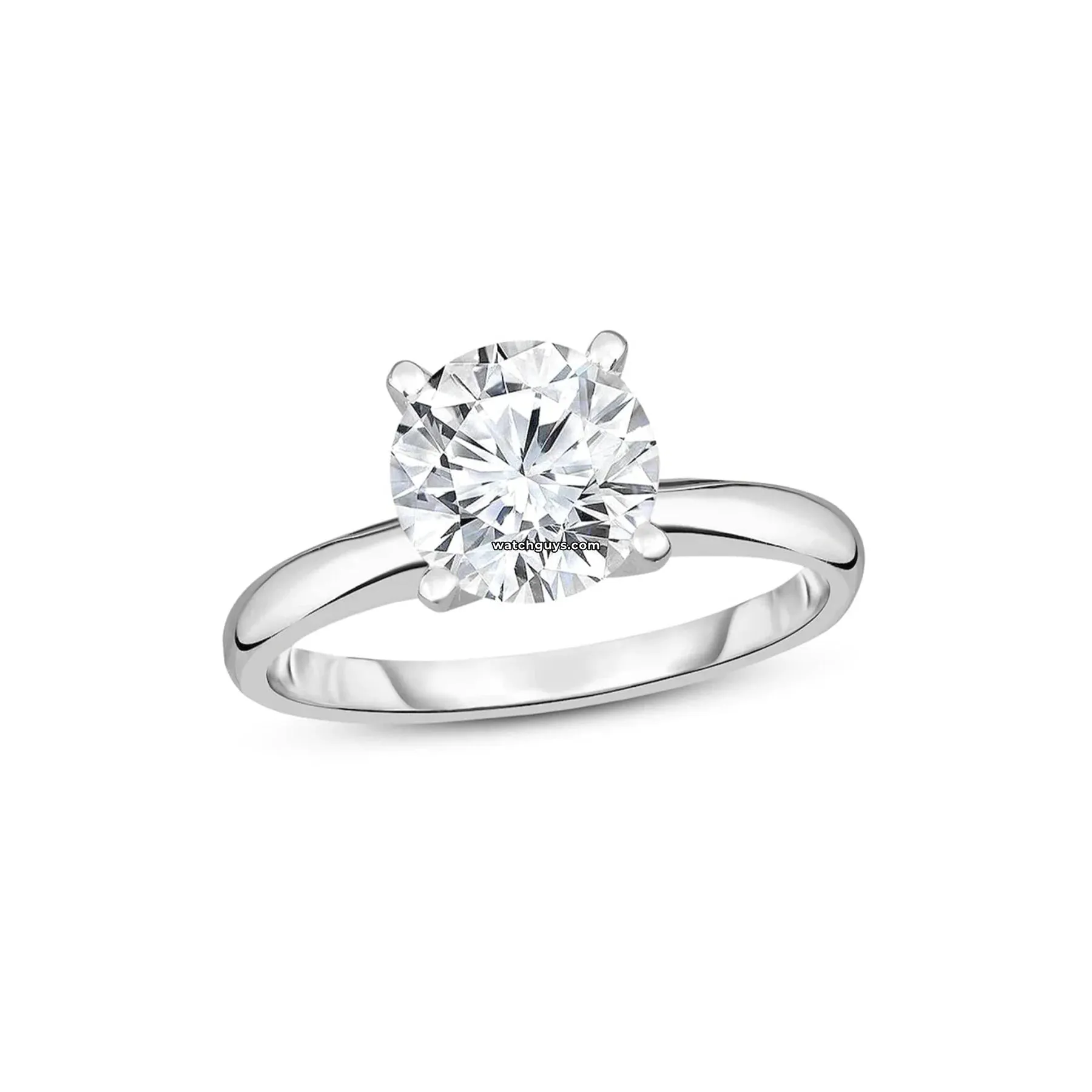 Solitaire Diamond Ring 5.00 Carat 14K White Gold GIA Certified