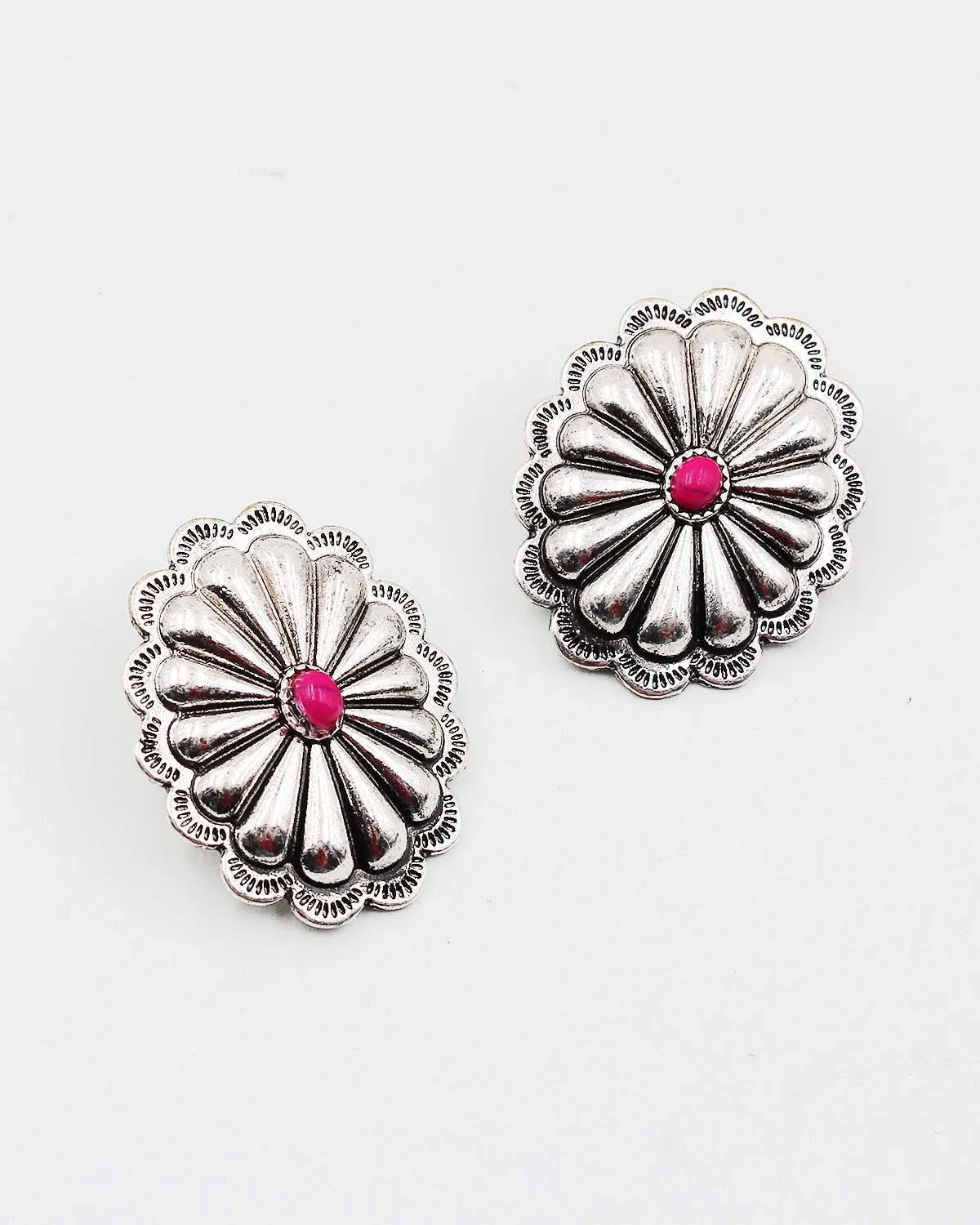 Southwestern Concho Button Earrings