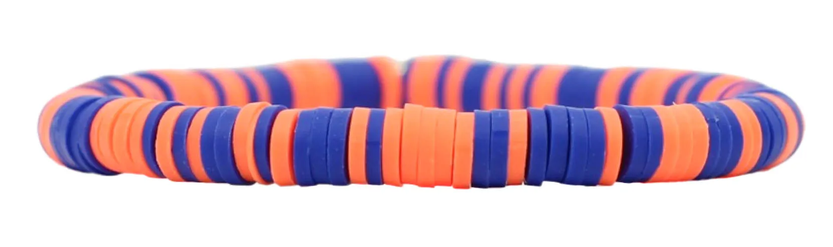 Stacker Stretch Bracelet - Blue   Orange Vinyl