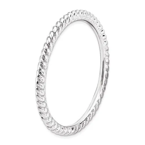 Sterling Silver Stackable Expressions 1.5mm Twisted Ring