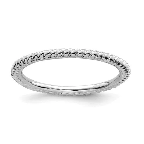 Sterling Silver Stackable Expressions 1.5mm Twisted Ring