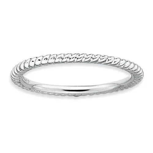 Sterling Silver Stackable Expressions 1.5mm Twisted Ring