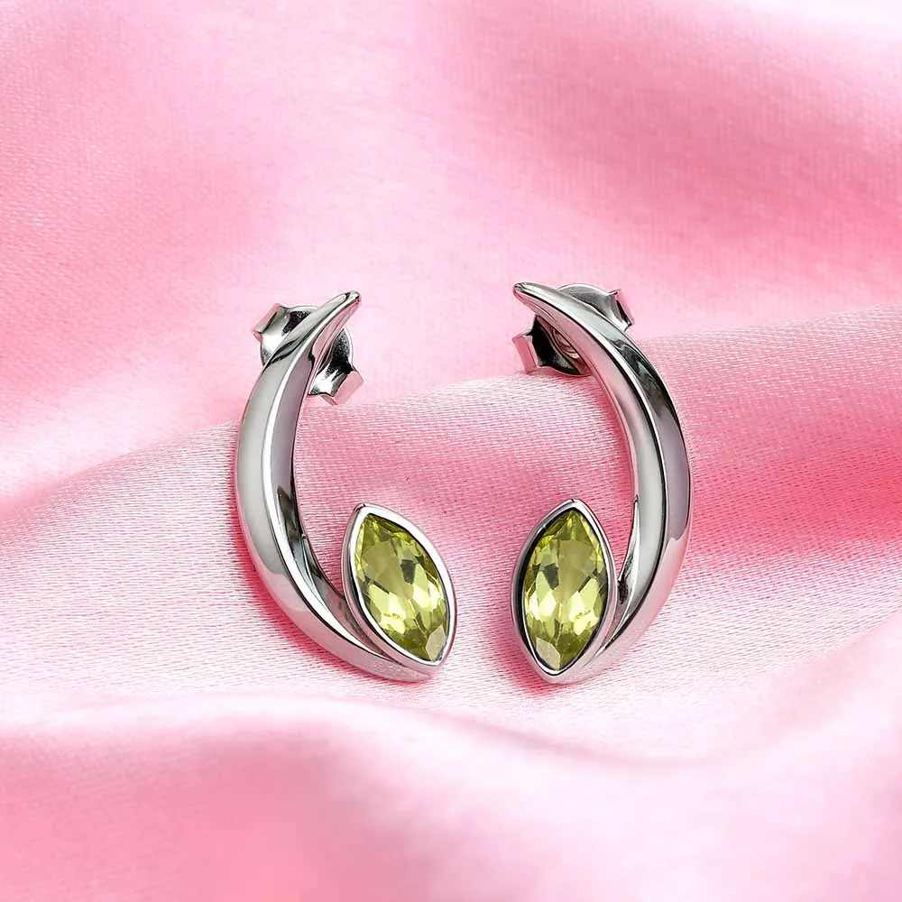 Surf Moon Ring   Surf Moon Earrings   Surf Moon Pendant with Peridot