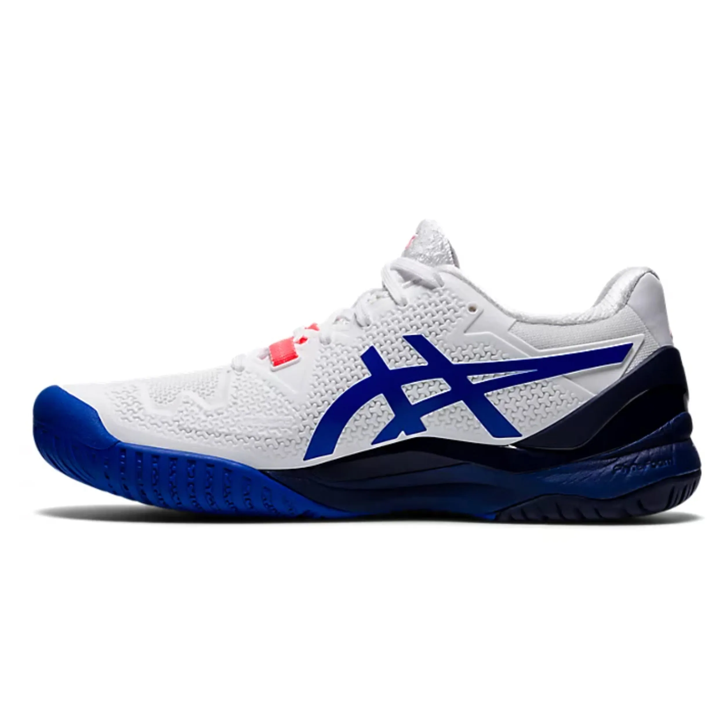 Tennis Shoe ASICS Resolution 8 WOMEN (Hardcourt)  White/Lapis Lazuli Blue